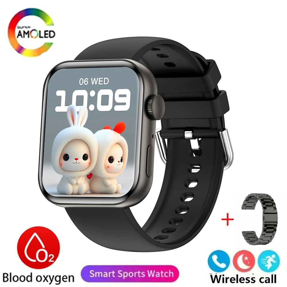 Silica Gel Waterproof Bluetooth Android GPS Square Shape Smartwatch