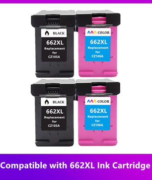 662XL Ink Cartridge Compatible For HP Deskjet 1015 1515 2515 2545 2645 3545
