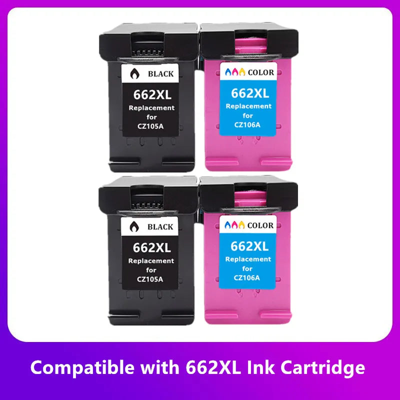 662XL Ink Cartridge Compatible For HP Deskjet 1015 1515 2515 2545 2645 3545