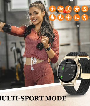 Alloy Waterproof Amoled Full Touch Screen Android Round Smartwatch