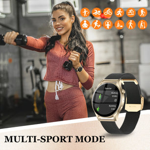 Alloy Waterproof Amoled Full Touch Screen Android Round Smartwatch