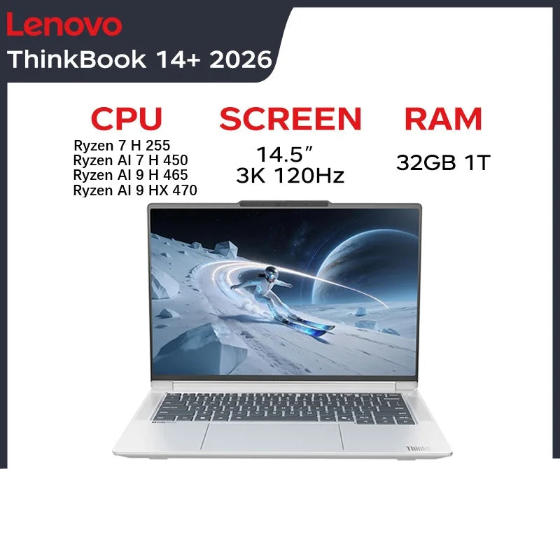 Lenovo 32GB 14.5" 3K 120Hz R7 H255 Thinkbook 14+ Laptop