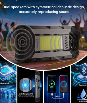 23800mAh 512GB Android Hike 4G Rugged Type-C Smartphone