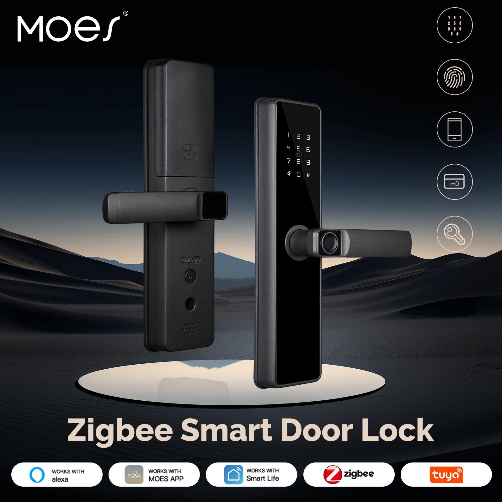 Aluminum Alloy Bluetooth Compatible Electronic Smart Door Lock