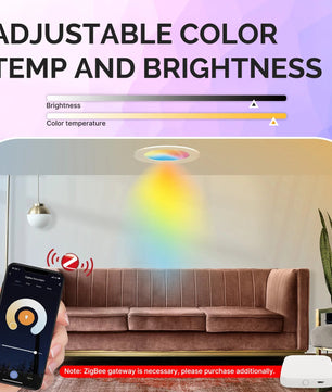 Moes 6W Plastic Dimmable RGB LED Smart WIFI Round Spot Light