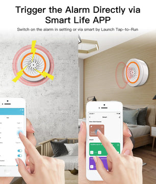 Moes 2.4GHz Plastic Smart Home Security Sound Light Siren Sensor