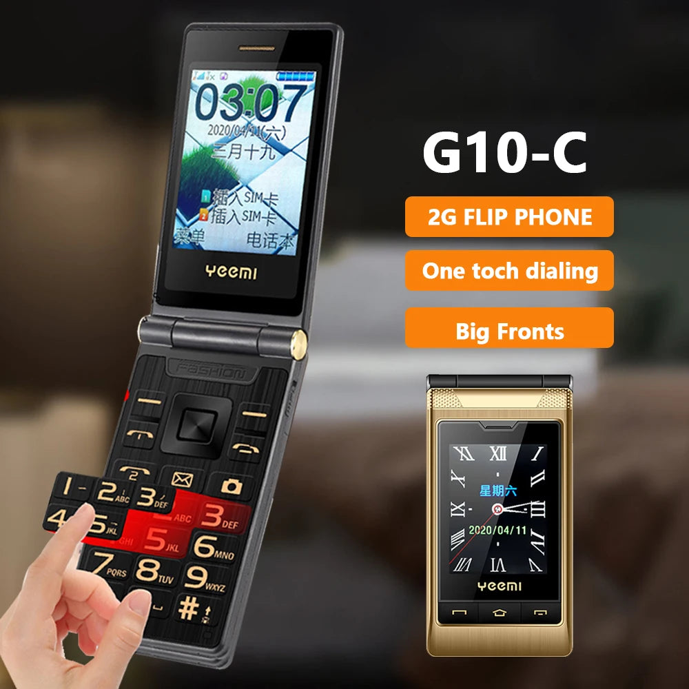 1800mAh 8MP Normal Screen Dual Screen Flip Android Smartphone