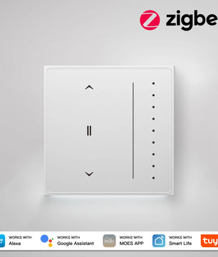 Moes Tuya Anti-Glare Touch Smart Curtain Switch with Alexa Google