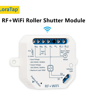 LoraTap 240V 300W Plastic WiFi Rolling Blinds Curtain Switch