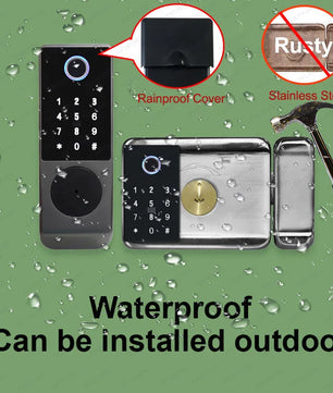 Stainless Steel Double Fingerprint Waterproof Reversible Door Lock
