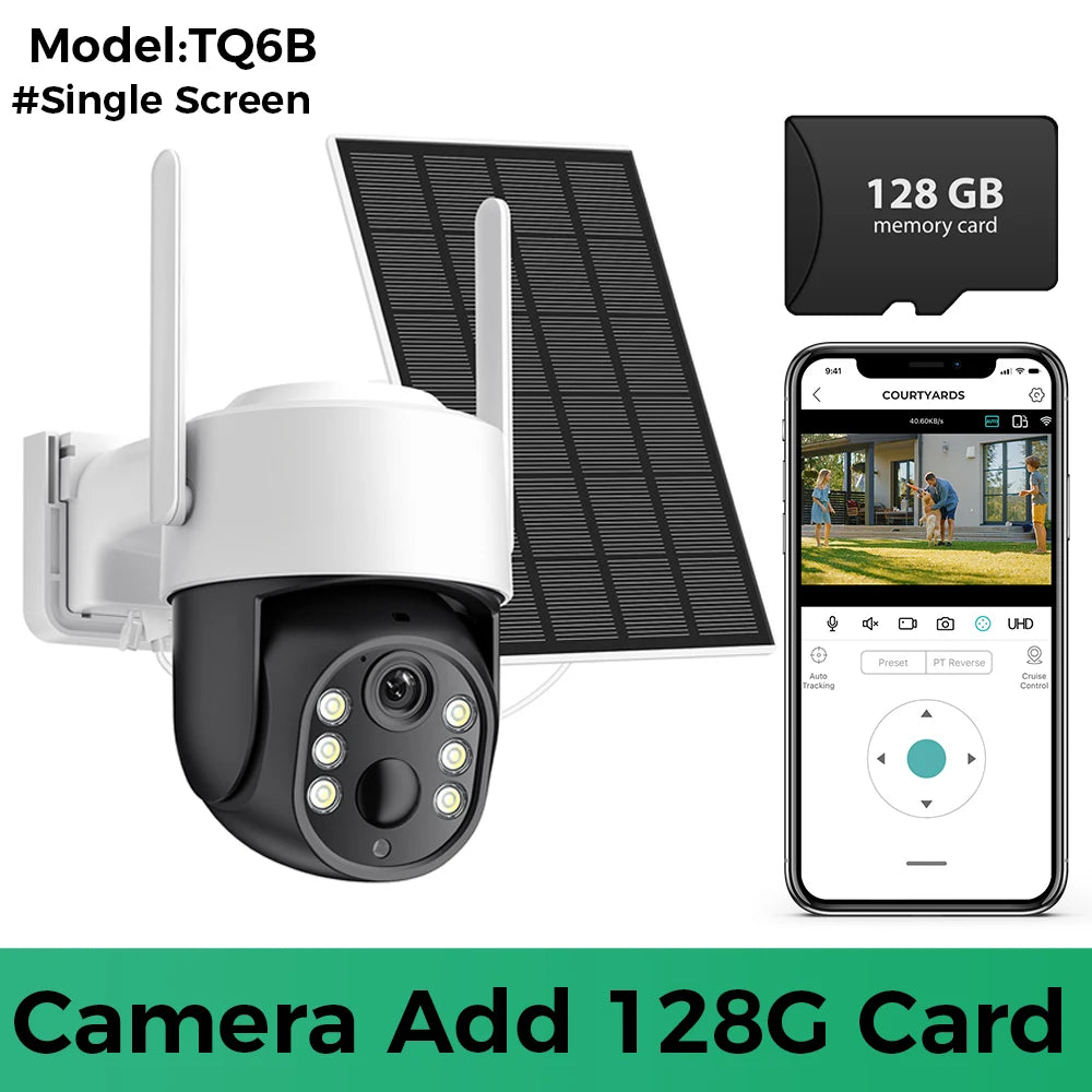 1080p 8MP 4K HD Solar WiFi Normal Supply Dual Lens Security Camera