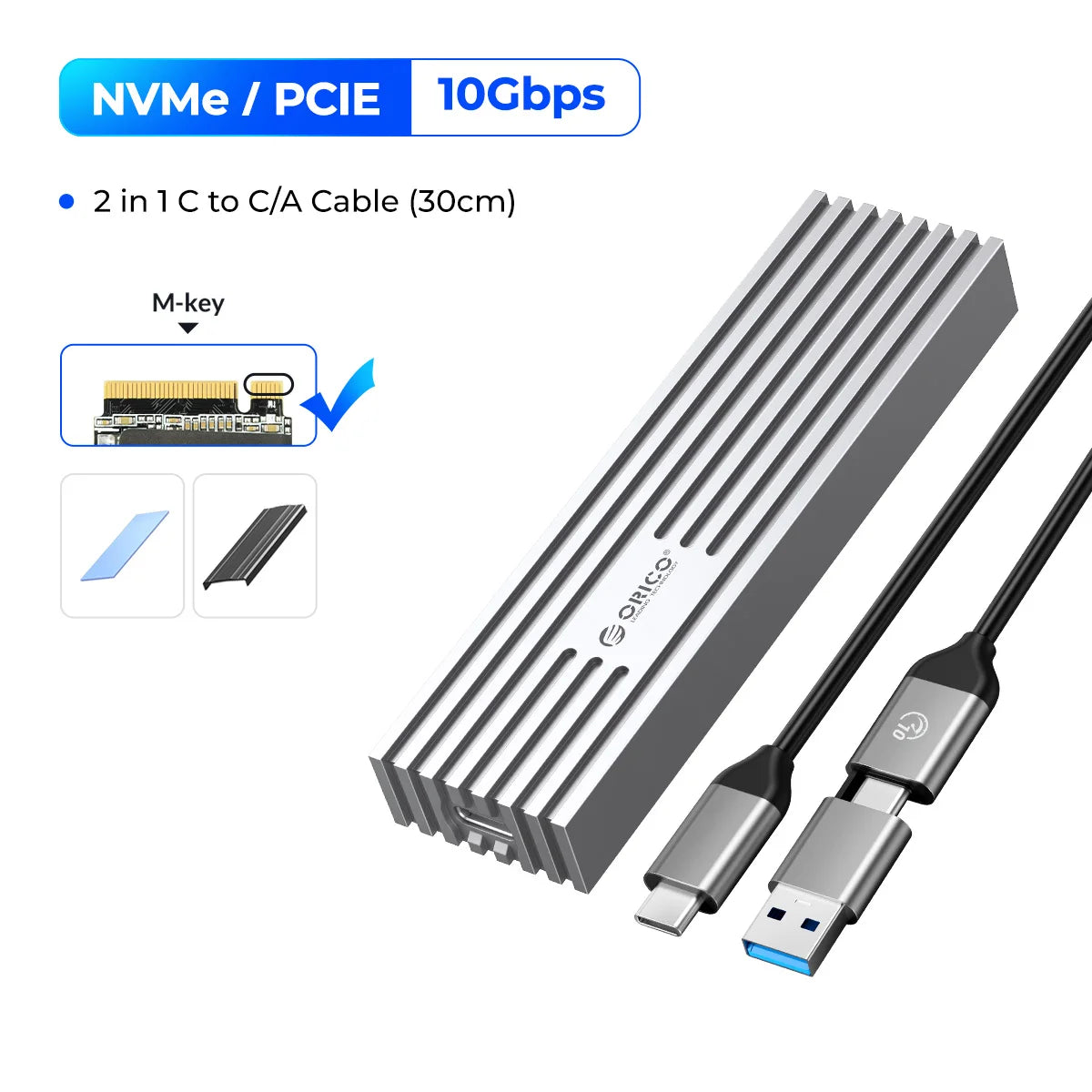 40Gbps NVMe M.2 External Solid State Drive For Laptop And Desktop