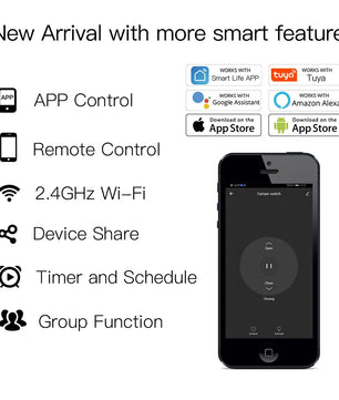Moes Plastic Automatic WIFI Roller Shutter Curtain Smart Module