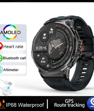 Silica Gel Waterproof Android Round Shape Bluetooth Smartwatch