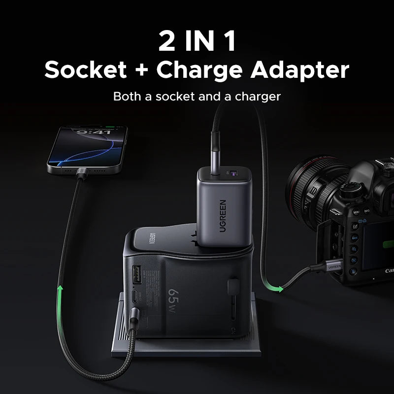 Ugreen 65W Alloy Type-A Fast Charger For iPhone and Laptop