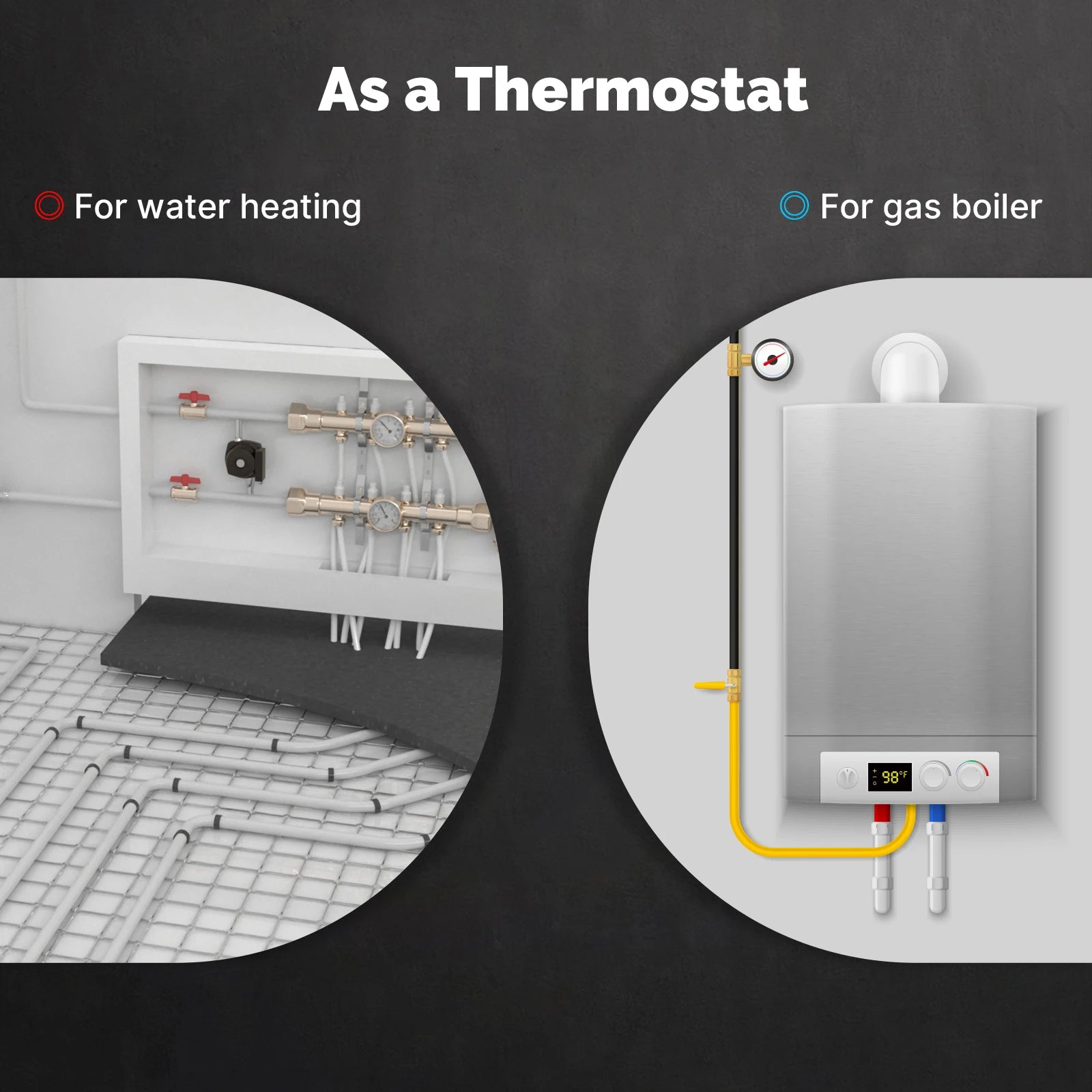 Moes ZigBee Thermostat For Water Gas Boiler With Alexa Google Home