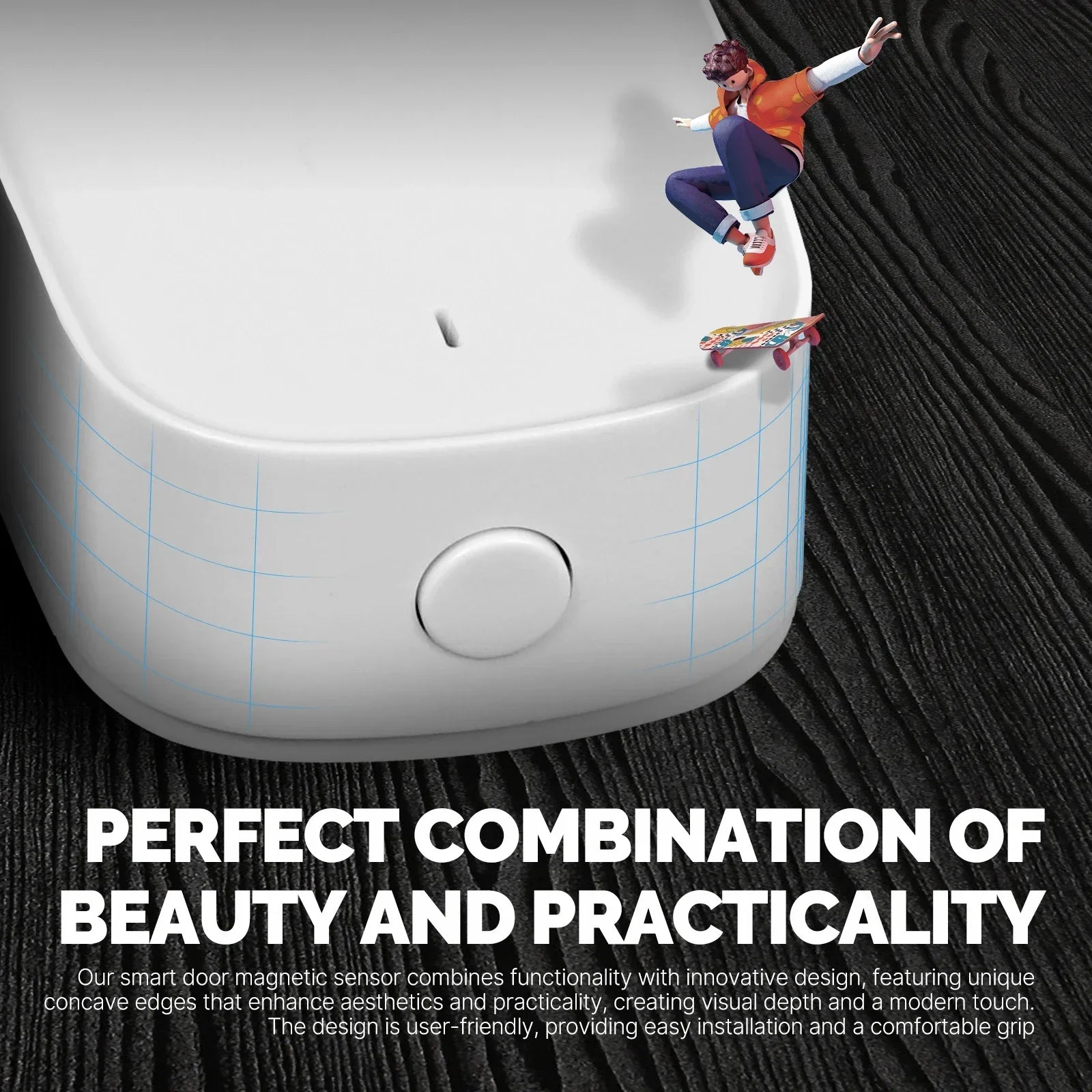 Moes Plastic 2.4GHz Smart Window Door Gate Sensor Detector