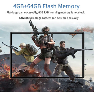 5000mAh 5MP 4GB RAM 64GB ROM Fast Charging 10.1 Inch Tablet