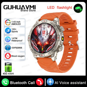 Stainless Steel Waterproof Android Round Shaped Bluetooth Smartwatch