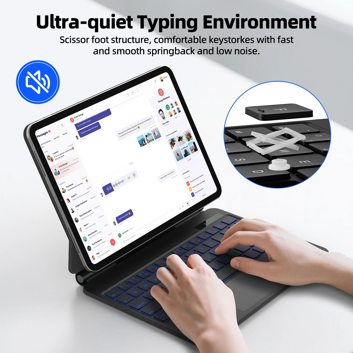 11 Inches Wireless Magnetic Magic Keyboard Case for Apple iPad