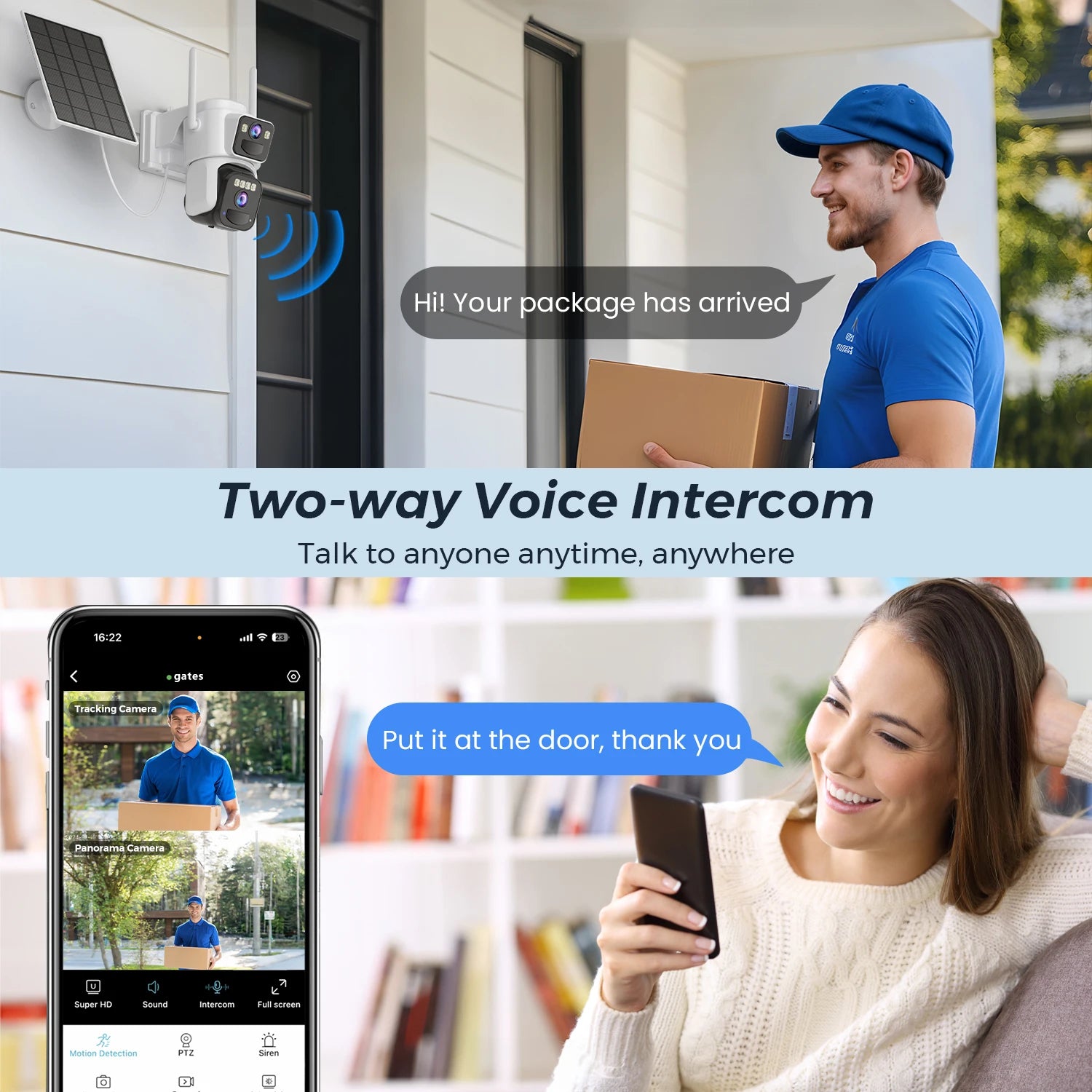 1080P 8MP 4K Dual Lens Solar Powered Wireless Camera