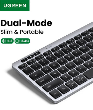 Ugreen 78 Keys 5.3 & 2.4G Bluetooth Wireless Portable Keyboard