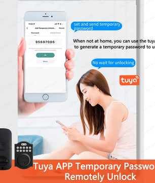 Automatic Deadbolt Digital Reversible Handle Smart Door Lock