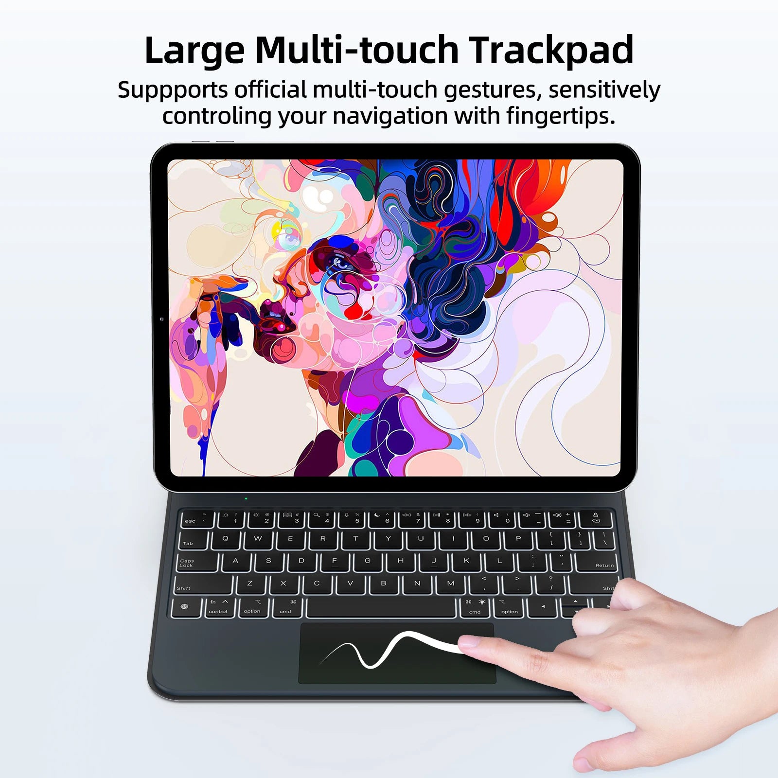 11 Inches Wireless Magnetic Magic Keyboard Case for Apple iPad