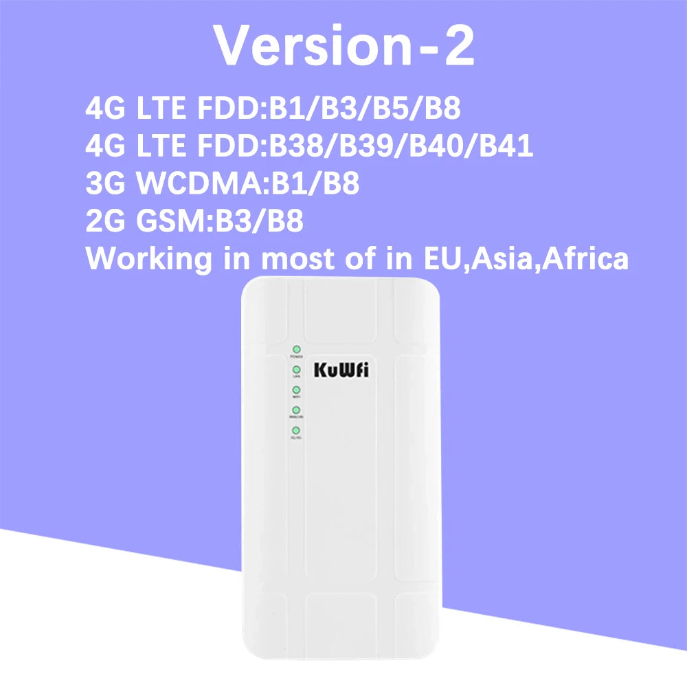 300Mbps WIFI Router Waterproof 4G Sim Adapter CAT4 for IP Camera
