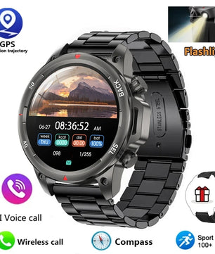 Alloy Waterproof Android Round Shaped Bluetooth Smartwatch