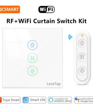 LoraTap 240V 600W Plastic Smart Rolling Blinds Curtain Switch