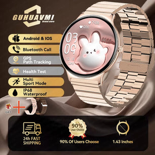 Silica Gel Full Touch Screen Android Round Shaped Digital Smartwatch