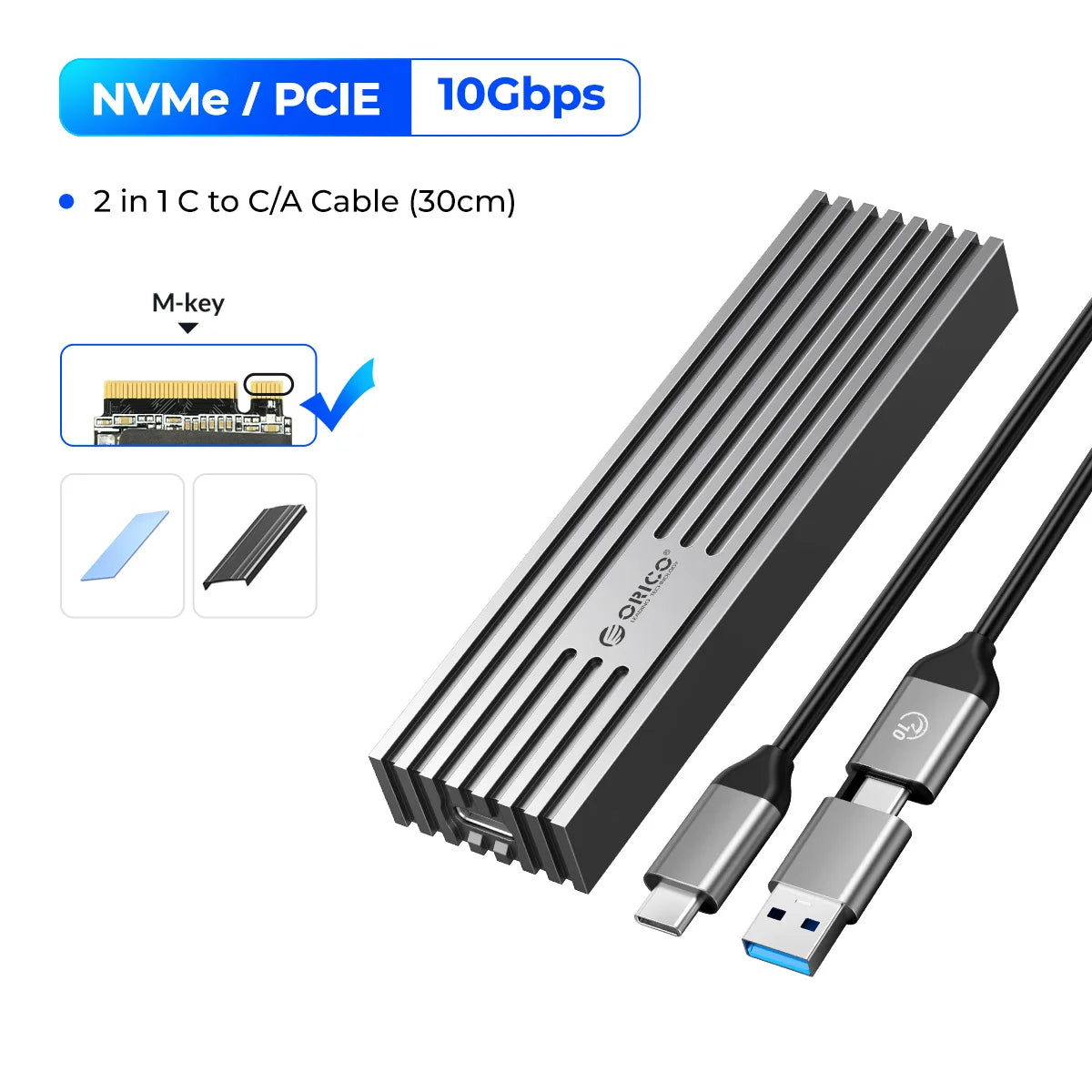 40Gbps NVMe M.2 External Solid State Drive For Laptop And Desktop