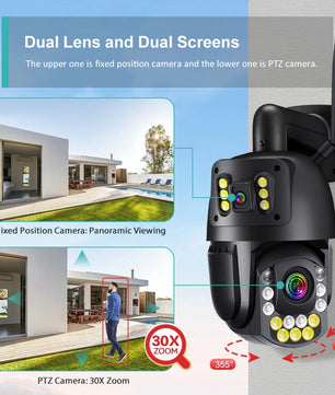 Boavision 8MP WIFI 4G Dual Lens Night Vision Security Camera