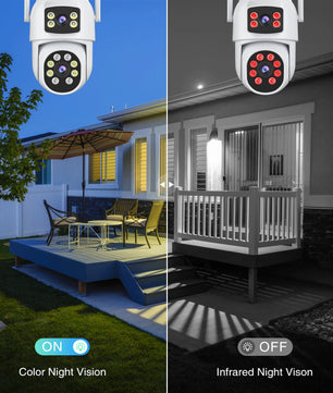 IP66 8MP Dual Lens Wifi Outdoor Surveillance Dome Camera