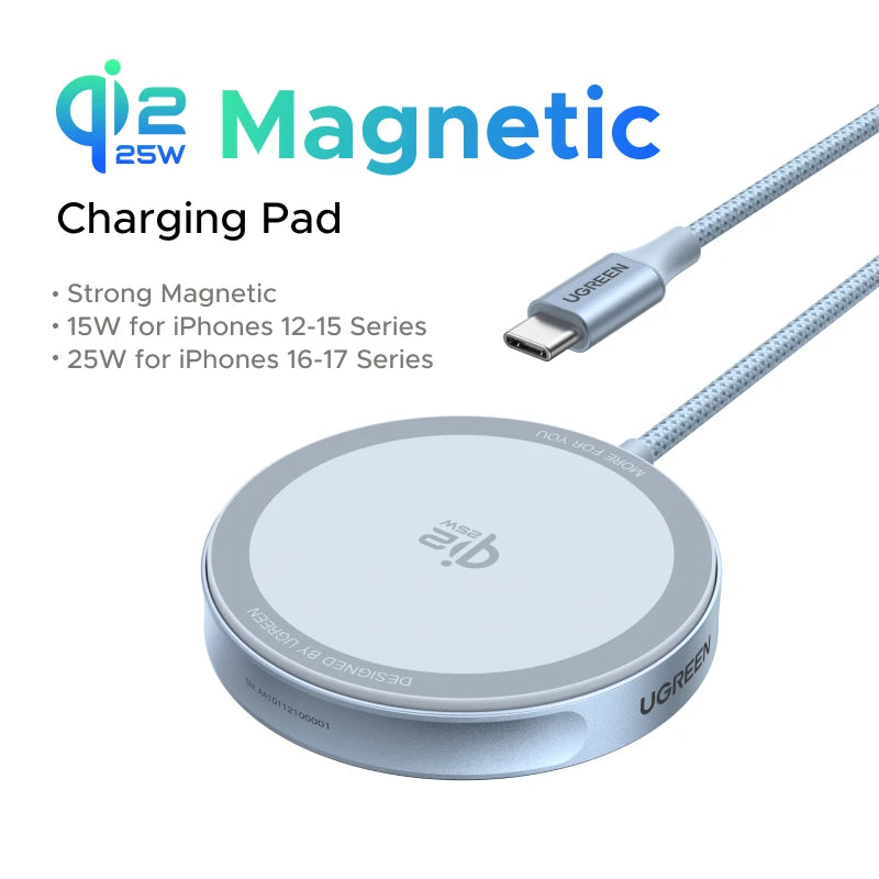 Ugreen Magflow Qi2 25W Wireless Charger For iPhone 17 16 Pro Max
