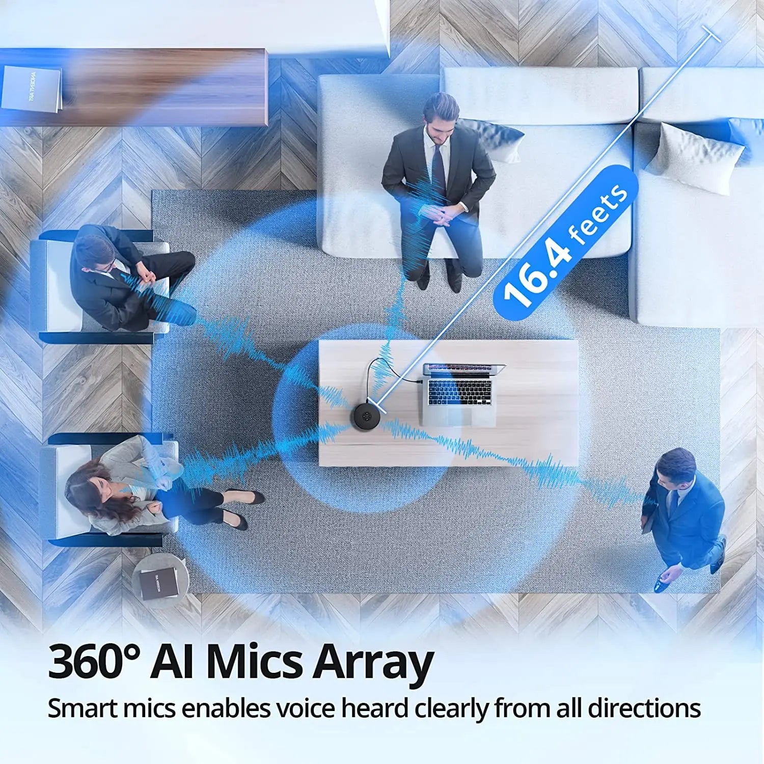 360° Voice Pickup High Quality USB Speaker for Computers