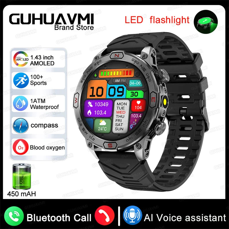 Stainless Steel Waterproof Android Round Shaped Bluetooth Smartwatch