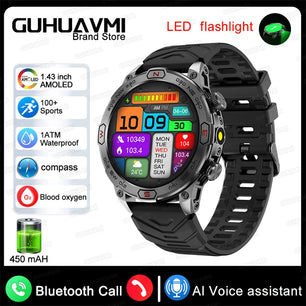 Stainless Steel Waterproof Android Round Shaped Bluetooth Smartwatch
