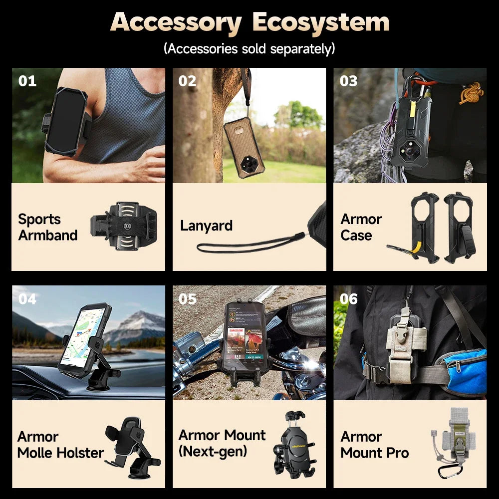 10360mAh 128GB 120Hz Android Armor X16 4G Rugged Smartphone