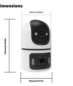 Moes 2.4GHz WiFi Dual Screen Lens Indoor Night Vision Camera