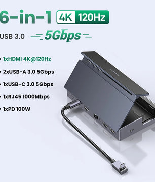 Ugreen 6-IN-1 Metal Type-C Hub Steam Deck Docking Station