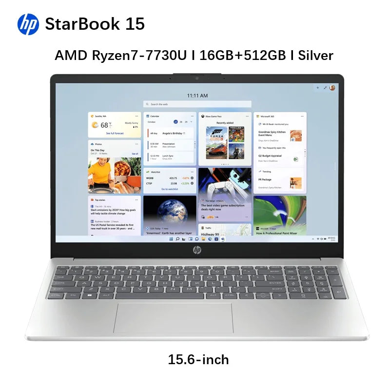 HP AMD Ryzen 7-7730U 16GB RAM 512GB SSD 15.6 Inch Laptop