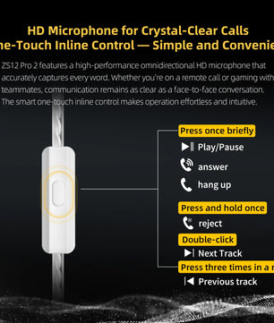 Metal Hybrid Technology Vocalism Wired Communication Earphones