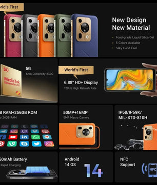 7150mAh 256GB Android Normal Screen Fast Charging Smartphone