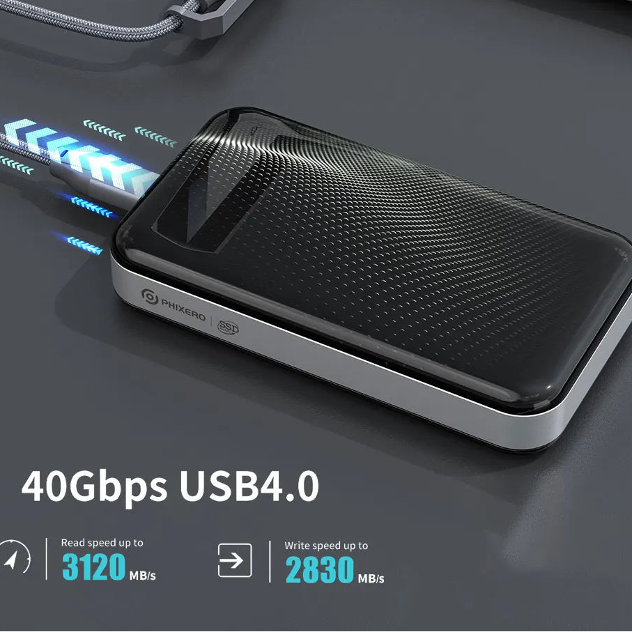 Aluminum Alloy 20Gbps 1TB 2TB External Solid State Drive For Desktop