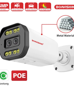 Boavision 5MP RJ45 Dual Lens Night Vision Surveillance Camera