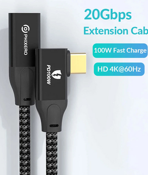 20Gbps Aluminum Alloy PD100W Type-C Fast Charging Cable