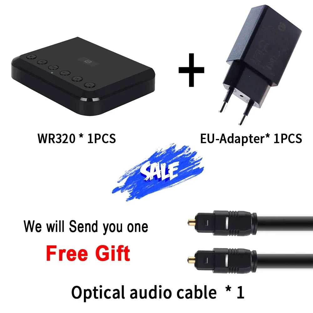 USB 3.5mm WIFI Bluetooth Wireless Audio Receiver Optical Adapter