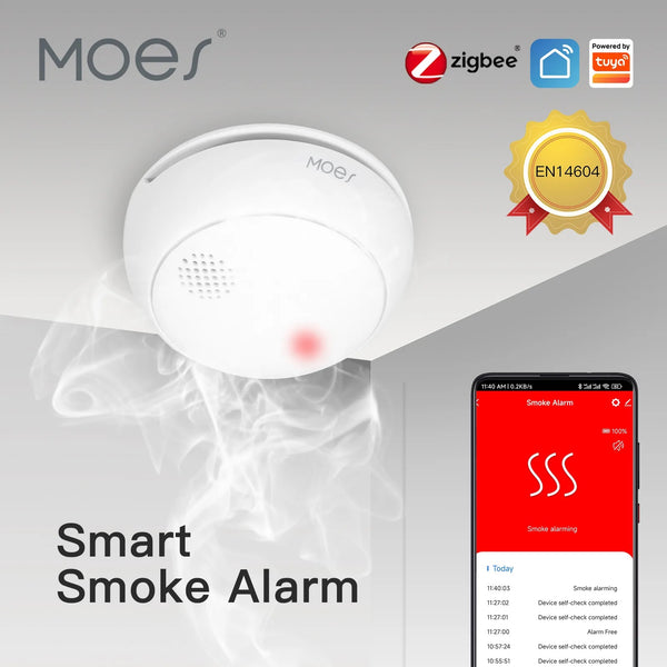 Moes Smart Wireless Safety Protection Smoke Detector